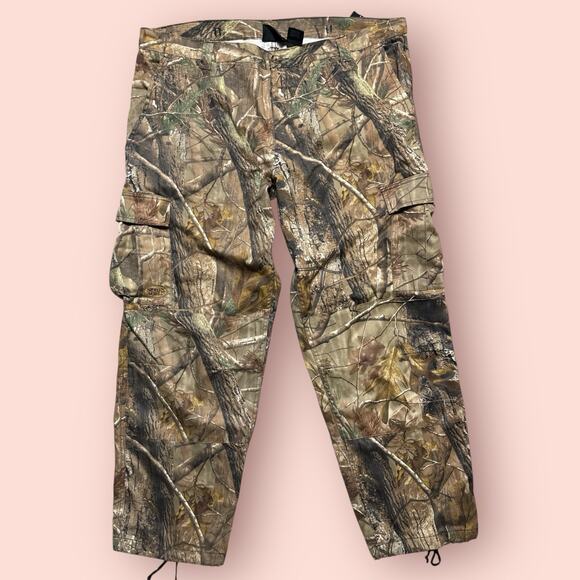 Vintage Green Realtree Camo Baggy Loose Pants 44X32 Y2K Skater XL Grunge Cargo - Picture 1 of 4